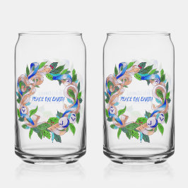 Vaso Con Forma De Lata Navidades Wreath Soda Glass