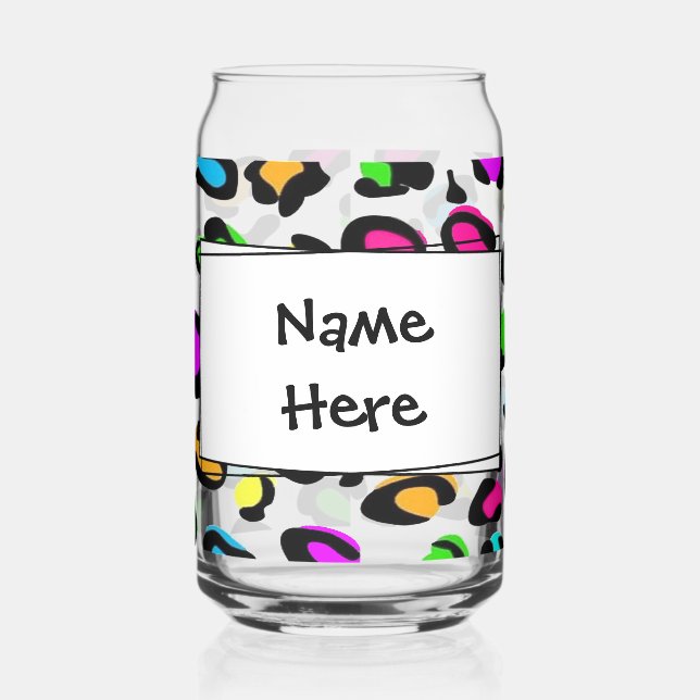 Vaso Con Forma De Lata Neon Cheetah (Izquierda)