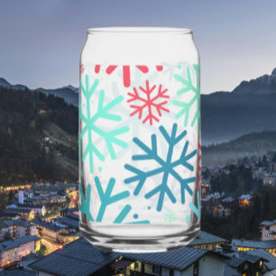 Vaso Con Forma De Lata Nevada de Medianoche Puede Vidrio