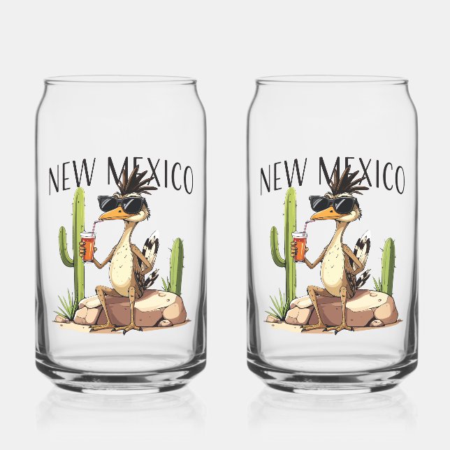 Vaso Con Forma De Lata New Mexico Roadrunner having a beverage (Anverso)