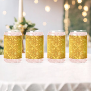 Vaso Con Forma De Lata Nieve Dorada