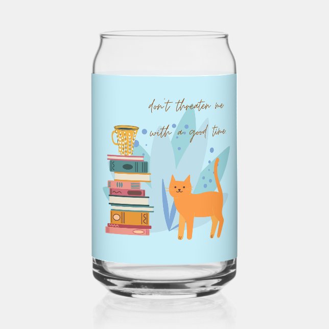 Vaso Con Forma De Lata No me amenaces con divertirse (Anverso)