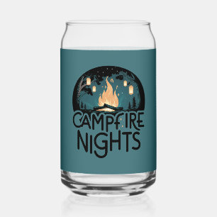 Vaso Con Forma De Lata Noches Acogedoras de Fogata Aventura Rústica al Ai