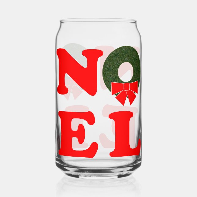 Vaso Con Forma De Lata NOEL Christmas  (Reverso )