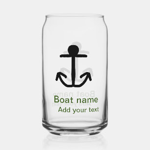 Vaso Con Forma De Lata nombre de barco ancla personalizada navegación ver