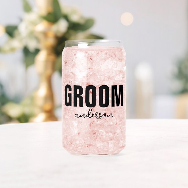 Vaso Con Forma De Lata Nombre de grupo personalizado (Insitu (Boda))