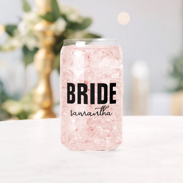 Vaso Con Forma De Lata Nombre de novia personalizado (Insitu (Boda))