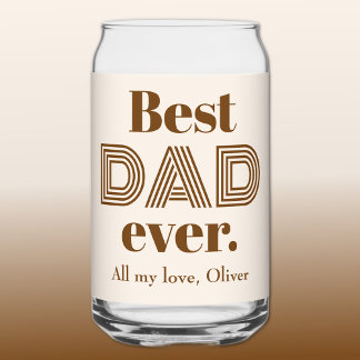 Vaso Con Forma De Lata Nombre, Día del Padre Mejor PAPÁ del Mundo 473ml