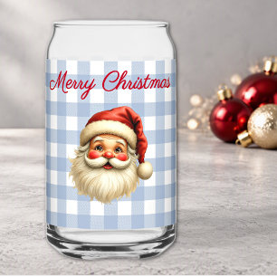 Vaso Con Forma De Lata Nombre, Feliz Navidad Encantador Papá Noel