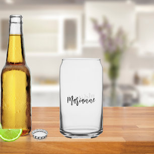 Vaso Con Forma De Lata Nombre guión elegante