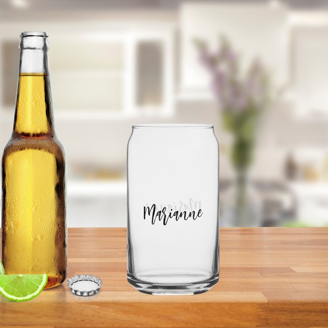 Vaso Con Forma De Lata Nombre guión elegante (Subido por el creador)