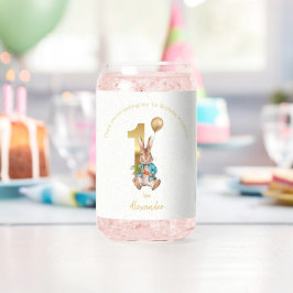Vaso Con Forma De Lata Nombre personalizado 1º cumpleaños Peter Pattern G