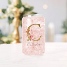 Nombre personalizado Blush rosas rosadas hoja de o
