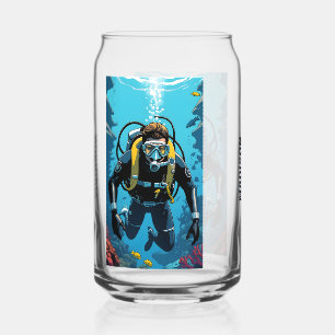 Vaso Con Forma De Lata Nombre personalizado Buceador Scuba