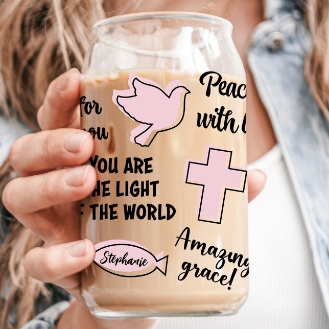 Vaso Con Forma De Lata Nombre personalizado de afirmaciones cristianas (Subido por el creador)