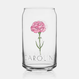 Vaso Con Forma De Lata Nombre personalizado de flor de nacimiento de ener