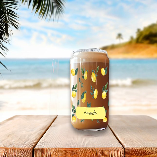 Vaso Con Forma De Lata Nombre personalizado de la acuarela fresca de vera (Subido por el creador)