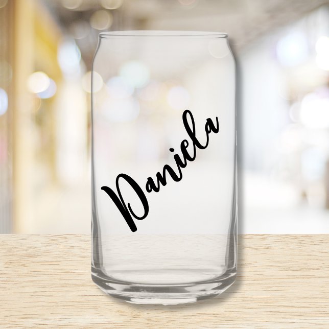 Vaso Con Forma De Lata Nombre personalizado de la caligrafía de la propue (bridesmaid gift bridal shower favor personalized wine glass with name)