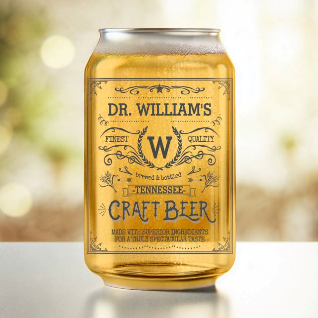 Vaso Con Forma De Lata Nombre personalizado de la cerveza de artesanía y  (Subido por el creador)