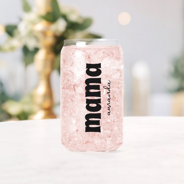 Vaso Con Forma De Lata Nombre personalizado de mamá (Insitu (Boda))