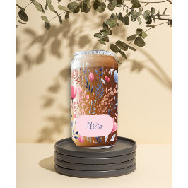 Vaso Con Forma De Lata Nombre personalizado del Día de la Madre Romántico