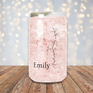 Vaso Con Forma De Lata Nombre personalizado Flor de parto de cerezo en fl