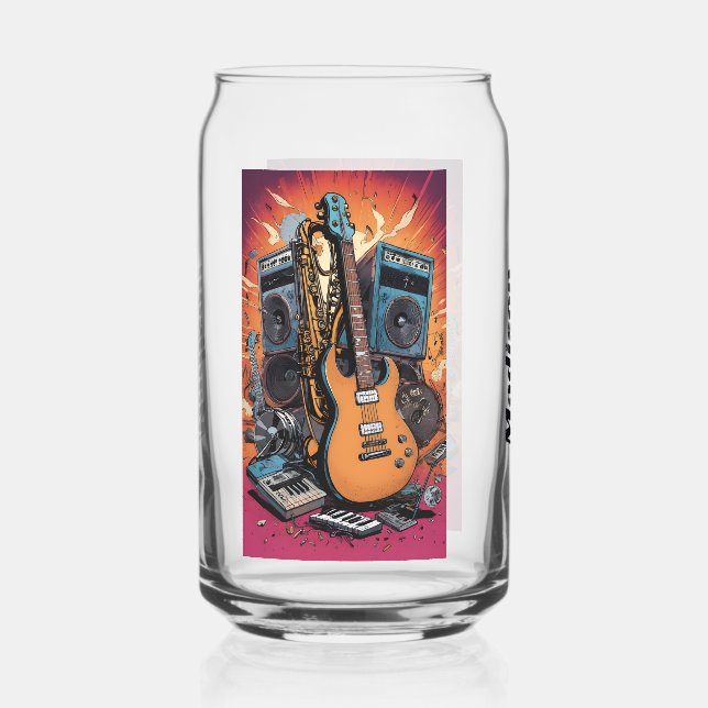 Vaso Con Forma De Lata Nombre personalizado Instrumentos musicales (Reverso )