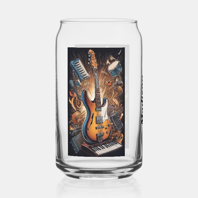 Vaso Con Forma De Lata Nombre personalizado Instrumentos musicales (Reverso )