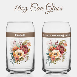 Vaso Con Forma De Lata Nombre personalizado introvertido flores de soleda