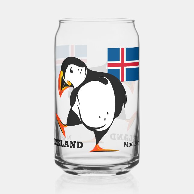 Vaso Con Forma De Lata Nombre personalizado Islandia (Anverso)
