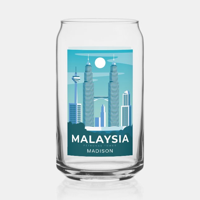 Vaso Con Forma De Lata Nombre personalizado MALAYSIA (Anverso)