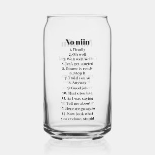 Vaso Con Forma De Lata Nombre personalizado "No niin" finlandés que dice 