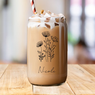 Vaso Con Forma De Lata Nombre personalizado para dibujar a mano en forma