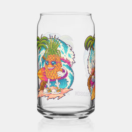Vaso Con Forma De Lata Nombre personalizado Surfing Pineapple