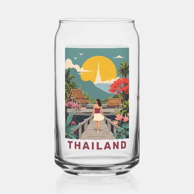 Vaso Con Forma De Lata Nombre personalizado / Texto Tailandia (Anverso)