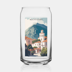 Vaso Con Forma De Lata Nombre personalizado y Montenegro de texto