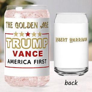 Vaso Con Forma De Lata Nombre, presidente Trump 2025 La Edad de Oro de 16