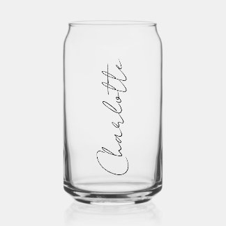 Vaso Con Forma De Lata Nombre simple y elegante en script de estilo manus