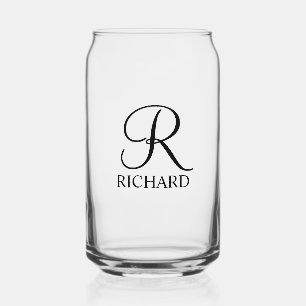 Vaso Con Forma De Lata Nombre y monograma personalizados