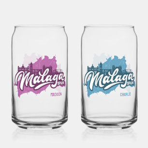 Vaso Con Forma De Lata Nombres personalizados / Texto Málaga España