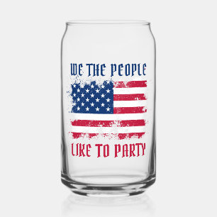 Vaso Con Forma De Lata Nosotros, el pueblo, la Bandera de Estados Unidos