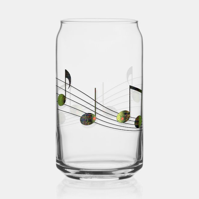 Vaso Con Forma De Lata Notas de Dubstep (Anverso)