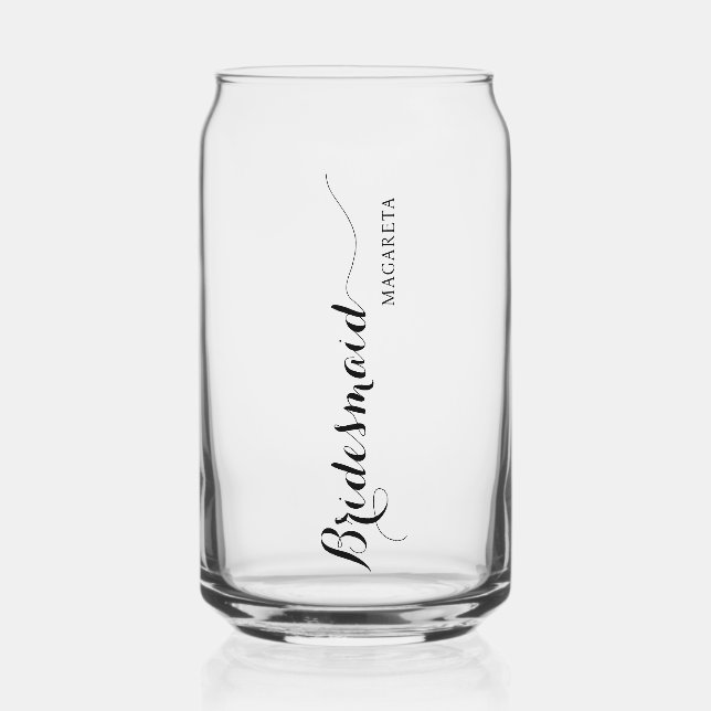 Vaso Con Forma De Lata Noviaria con nombre personal (Anverso)