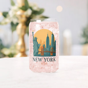 Vaso Con Forma De Lata Nueva York Vintage – Viaje Minimalista