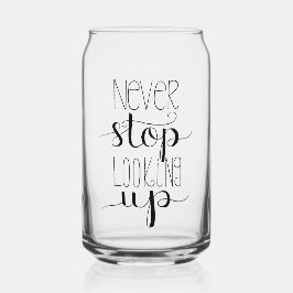 Vaso Con Forma De Lata Nunca Dejes De Buscar Vidrio De Café Helado