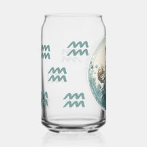 Obra de arte del símbolo acuario llamativo