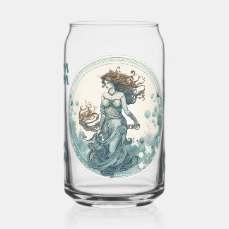 Vaso Con Forma De Lata Obra de arte del símbolo acuario llamativo