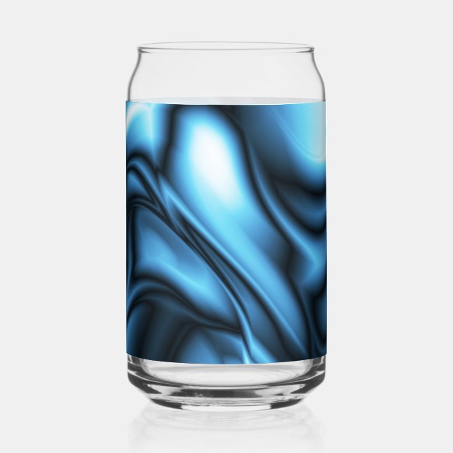 Vaso Con Forma De Lata Ola de seda azul (Reverso )