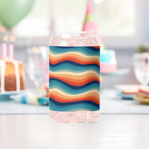 Vaso Con Forma De Lata Olas Retrocoloridas Vintage