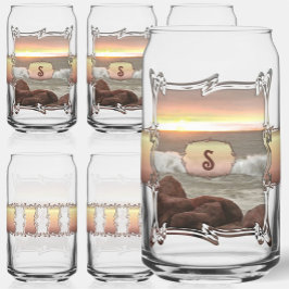 Vaso Con Forma De Lata Ondas y Boulders 0893